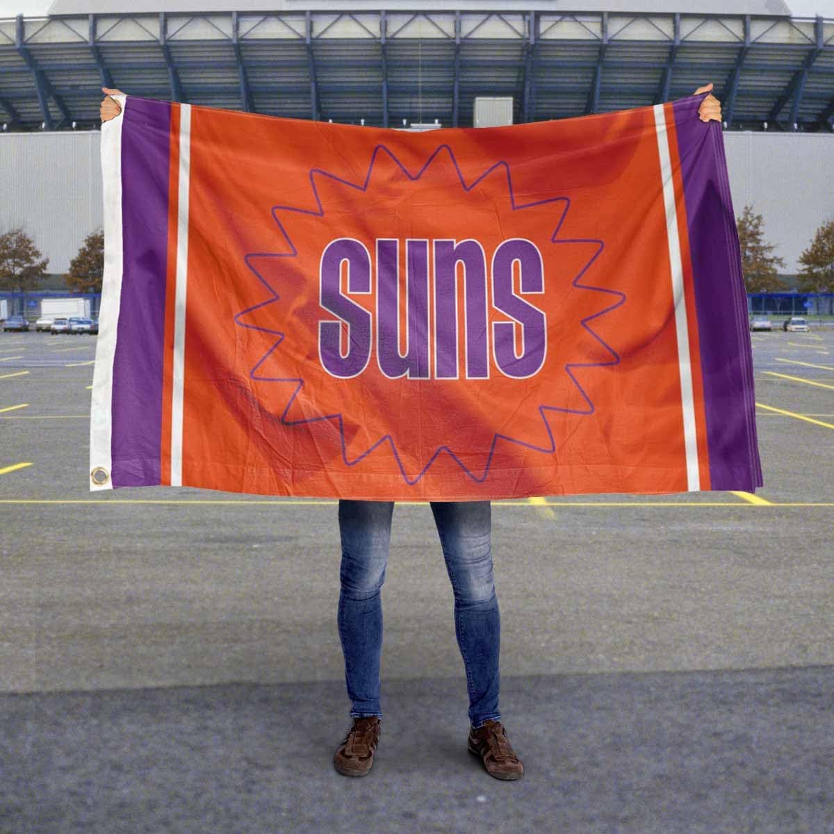 Phoenix Suns Hardwood Vintage Retro Throwback Indoor Outdoor Flag - Image 5
