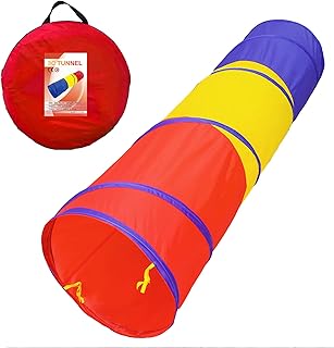 Kids Play Tunnel Tent for Toddlers, Colorful Pop Up Crawl Tunnel Toy Tent for Baby Infant Children or Dog Cat Pets, Collapsible Gift for Boy and Girl Play Tunnel Indoor and Outdoor Games