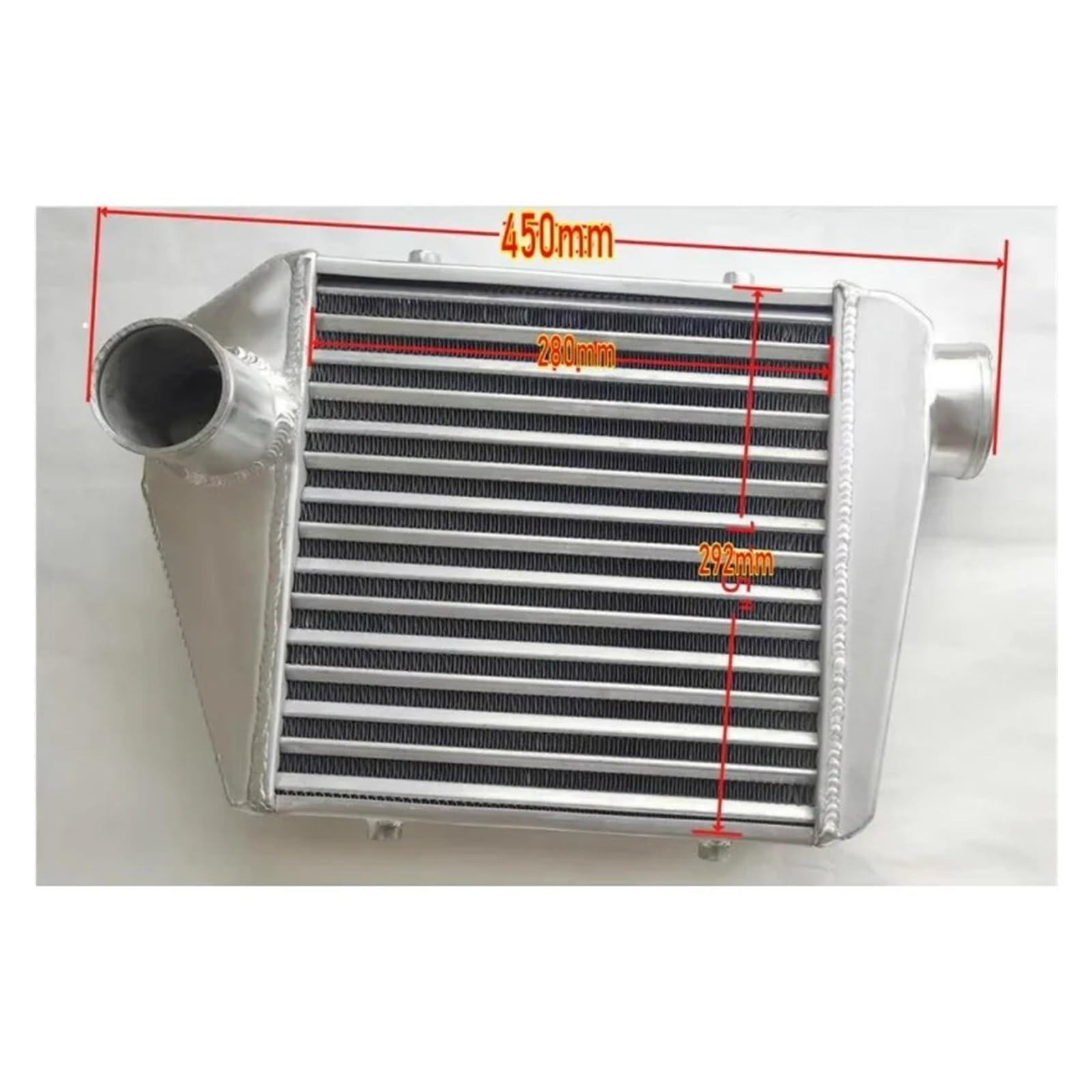 Refroidisseur Intermédiaire Tube Intercooler Entrée 63mm Sortie 75mm