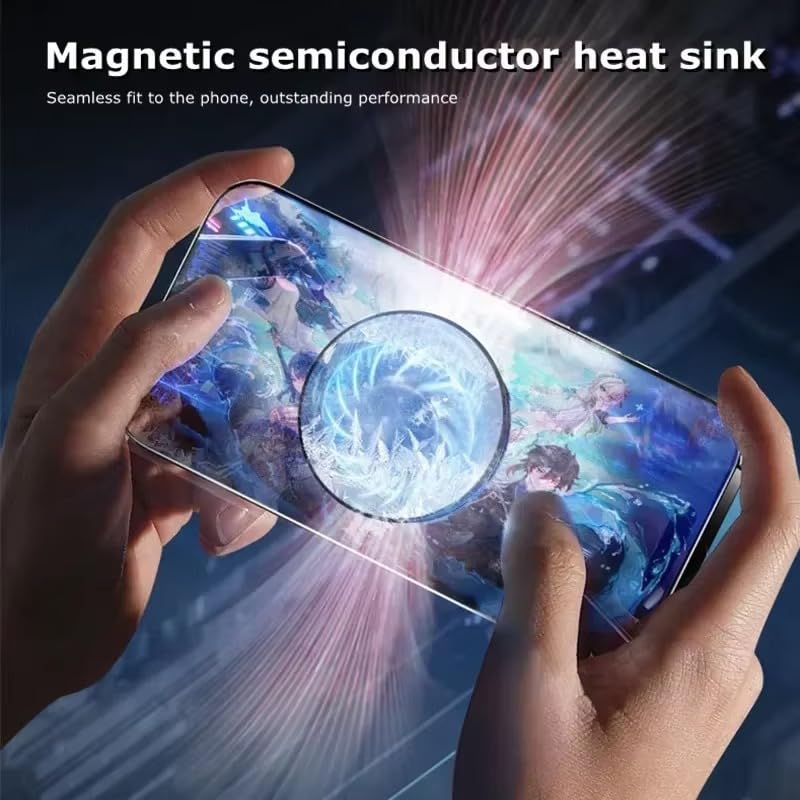 Image of BKN Fast Ultra Cooling Mobile AC Fan Magnetic Radiator | Mobile Cooler USB Powered Fan Cooling Radiator Game Cooler -3 degree for Mobile Phone Gaming, Live Streaming (SL-17 fan)