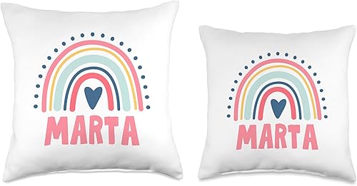 Miniatura 3 de Marta Name Custom Woman Myth Legend Pink Birthday Party Throw Pillow, 18x18, Multicolor