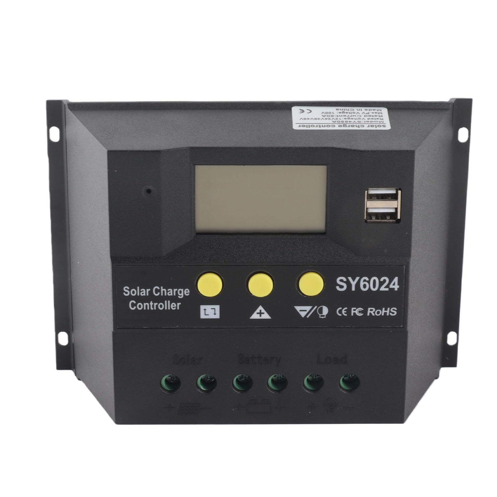 Fdit Kontroler ładowania Słonecznego, Regulator PWM 80A 12V 24V