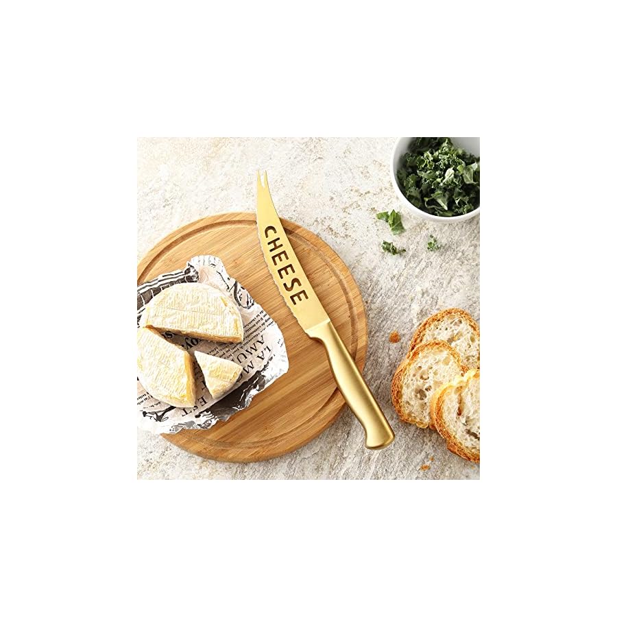 McCook-MC69G-Kitchen-Knife-Sets20-Pieces-Golden-Titanium-Knives-Block-Set-with-Built-in-Sharpener McCook® Kitchen Knife Sets, Golden Titanium Stainless Steel Knives Block Set with Built-in Sharpener