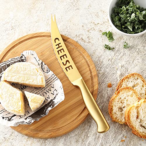 McCook® Kitchen Knife Sets, Golden Titanium Stainless Steel Knives Block Set with Built-in Sharpener - Image 6