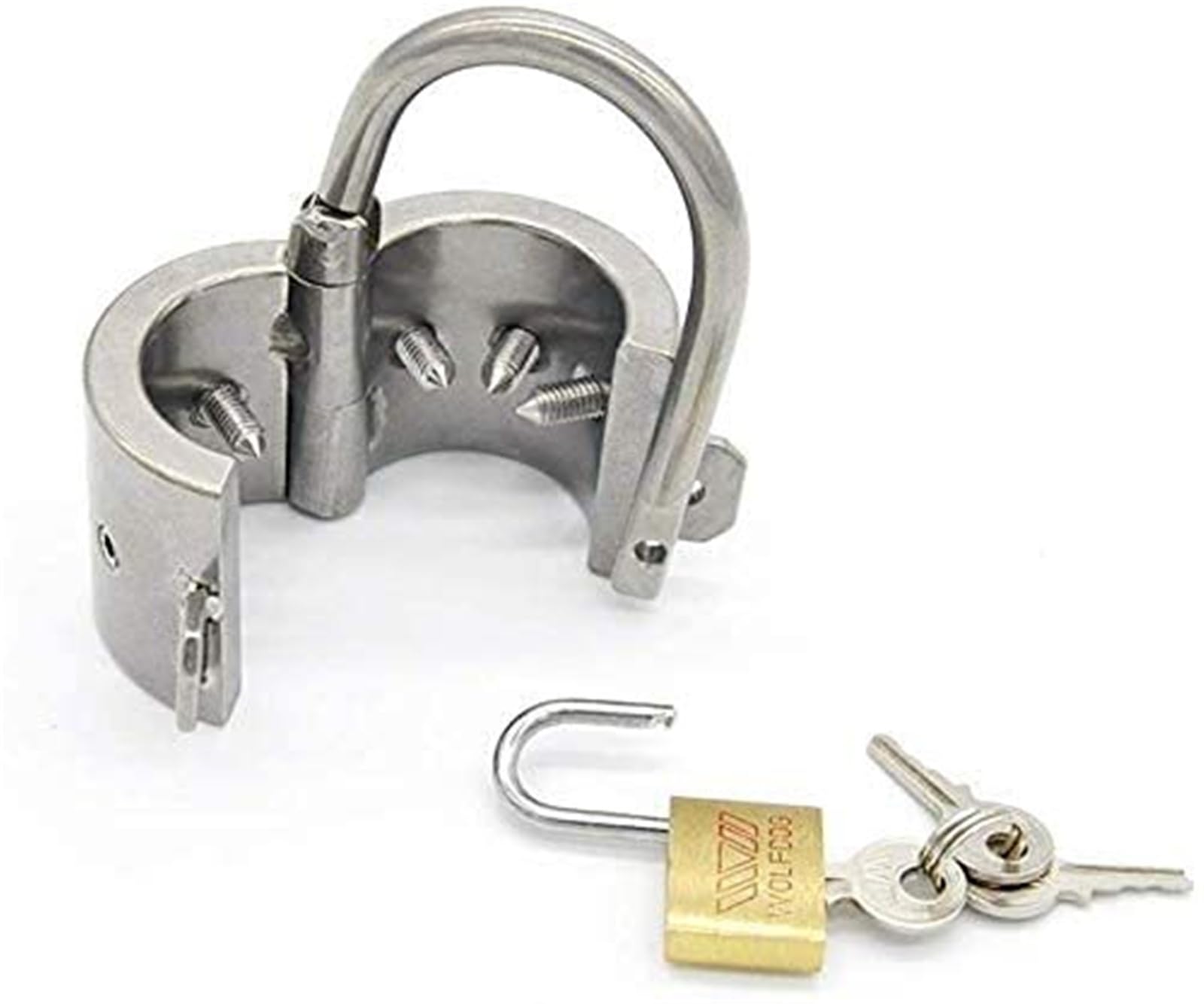 Anello Per Testicoli Con Punte Anello Per Il Pene In Acciaio Inossidabile CBT Con Rottura Della Palla Peso Per Testicoli Barella Per Testicoli Maschili Con Punta E Bloccaggio