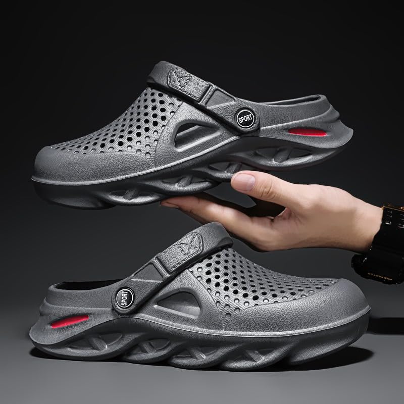 Image of SECHRITE Clogs for Men Slip on Rubber Clogs Summer Water Shoes Gardening Shoes