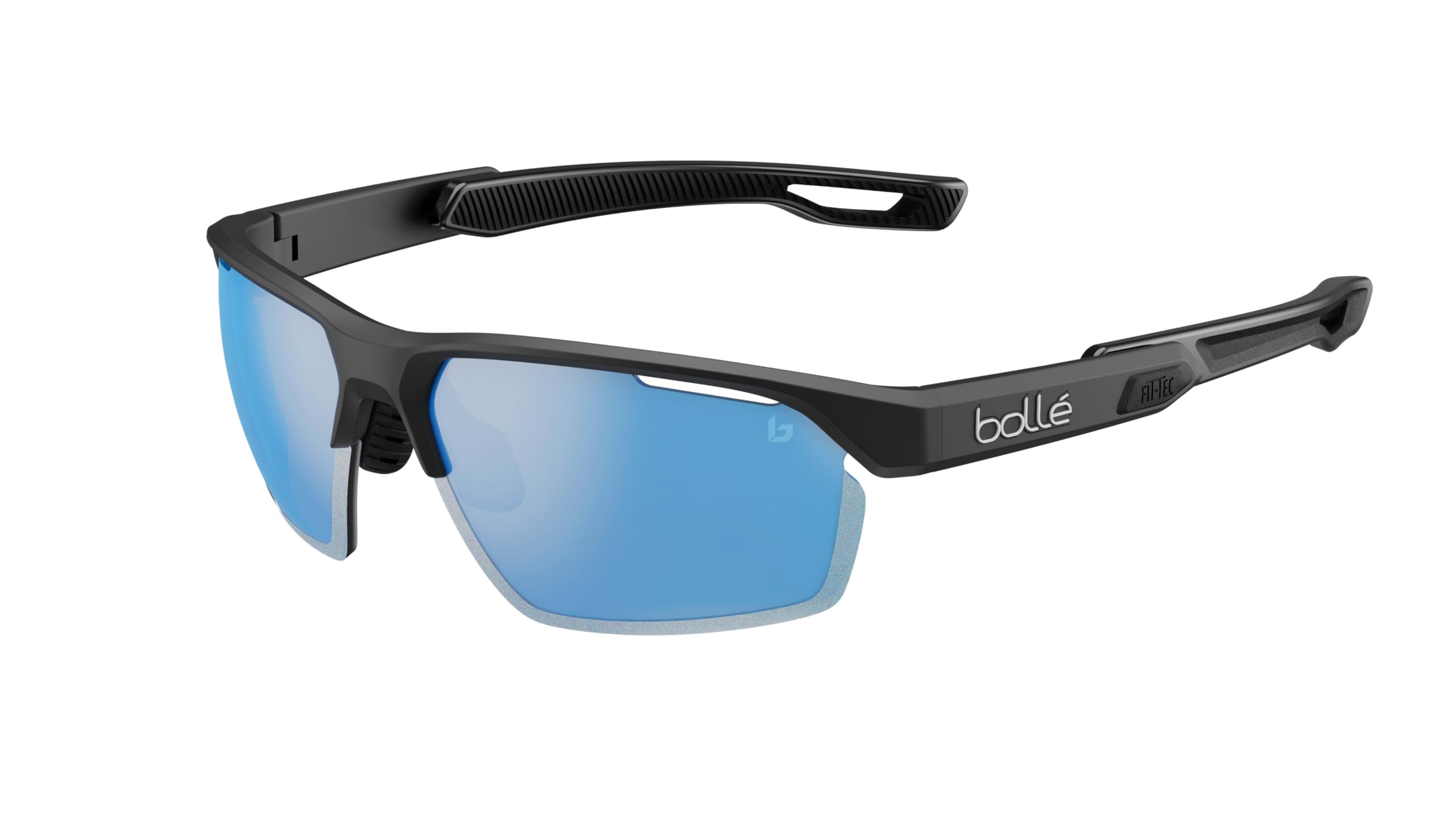 Bolle - Victus Pro, Black Matte, Sky Blue Polarized, Medium, Unisex, Adult