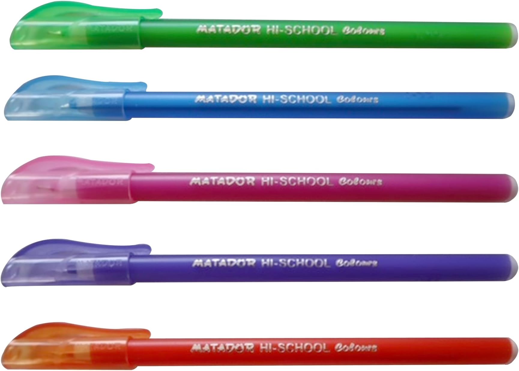 Pen 0.5mm Hi-School Colours 5 pack
