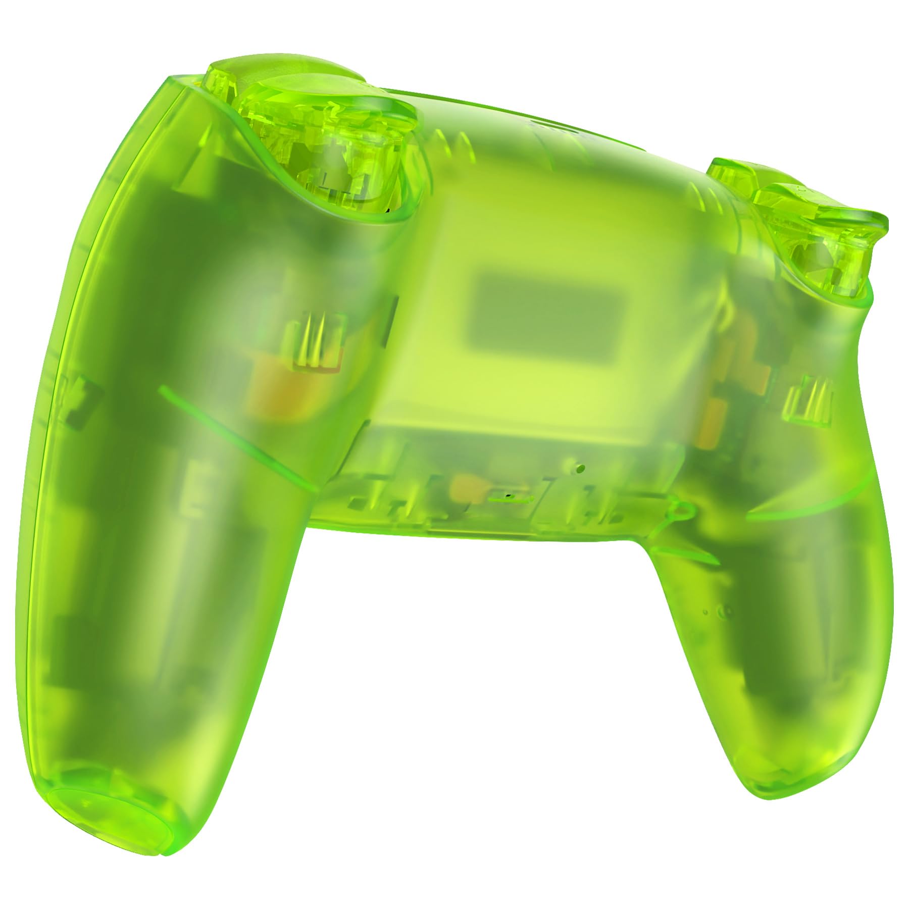 eXtremeRate Luna Cover Pulsanti Ricambio per ps5 Controller BDM-030/040/050,Custodia Scocca Shell Frontale Posteriore Ridisegnato&Tasti Kit Compatibile con ps5 Joystick-Trasparente Verde Lime