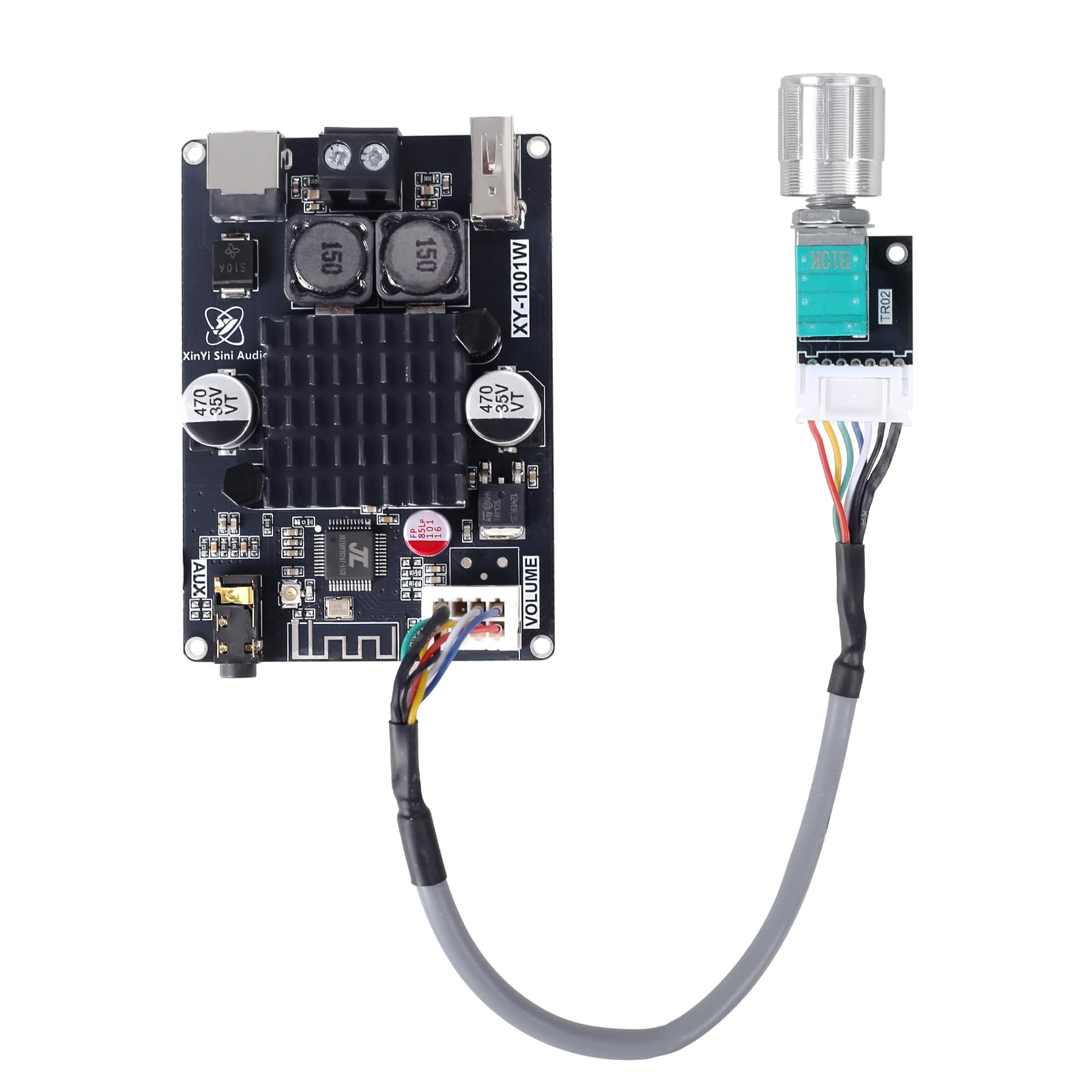Modulo amplificatore Bluetooth, TWS DC 9-24 V 100 W, scheda amplificatore audio mono con AUX USB, scheda Bluetooth per altoparlanti, home theater, case e scuole (TPA3116)