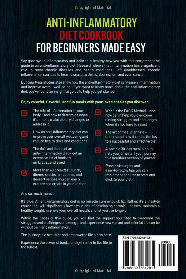 Anti-Inflammatory Diet Cookbook for Beginners Made Easy: Live a Pain-Free Life with Simple, Easy to Follow Meal Plans and Recipes - Image 2