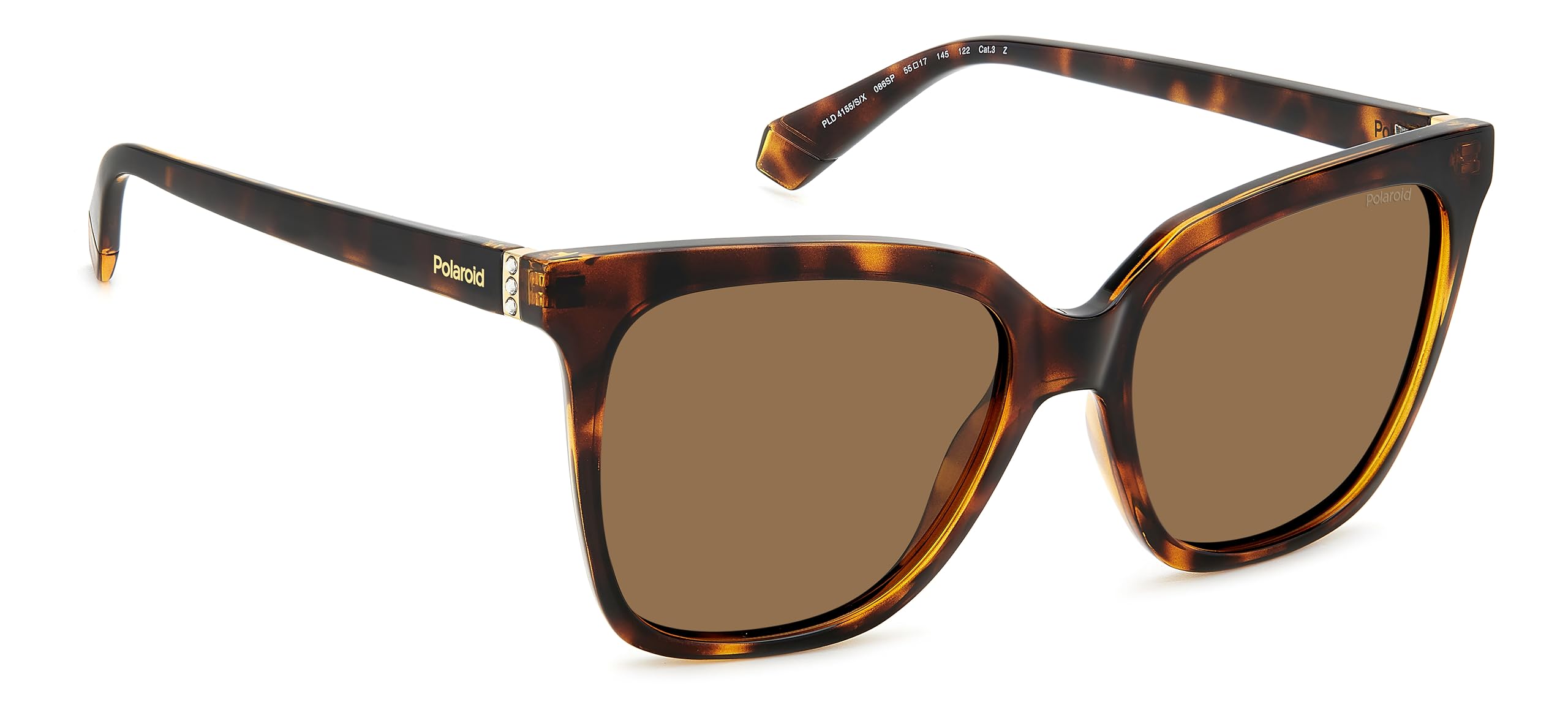 POLAROID Brille PLD 4155/S/X Größe 55-17 mm Havana polarisiert