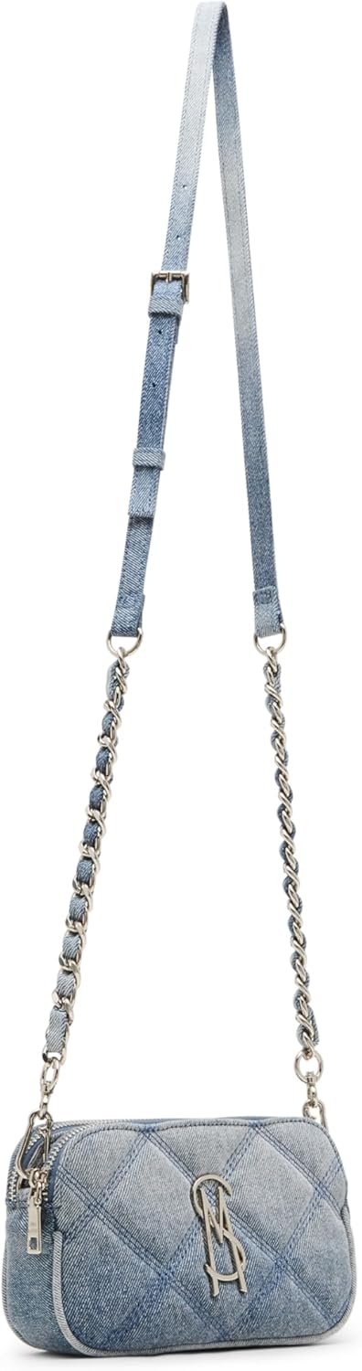 Steve Madden Daisy Ombre Quilted Crossbody, Light Denim