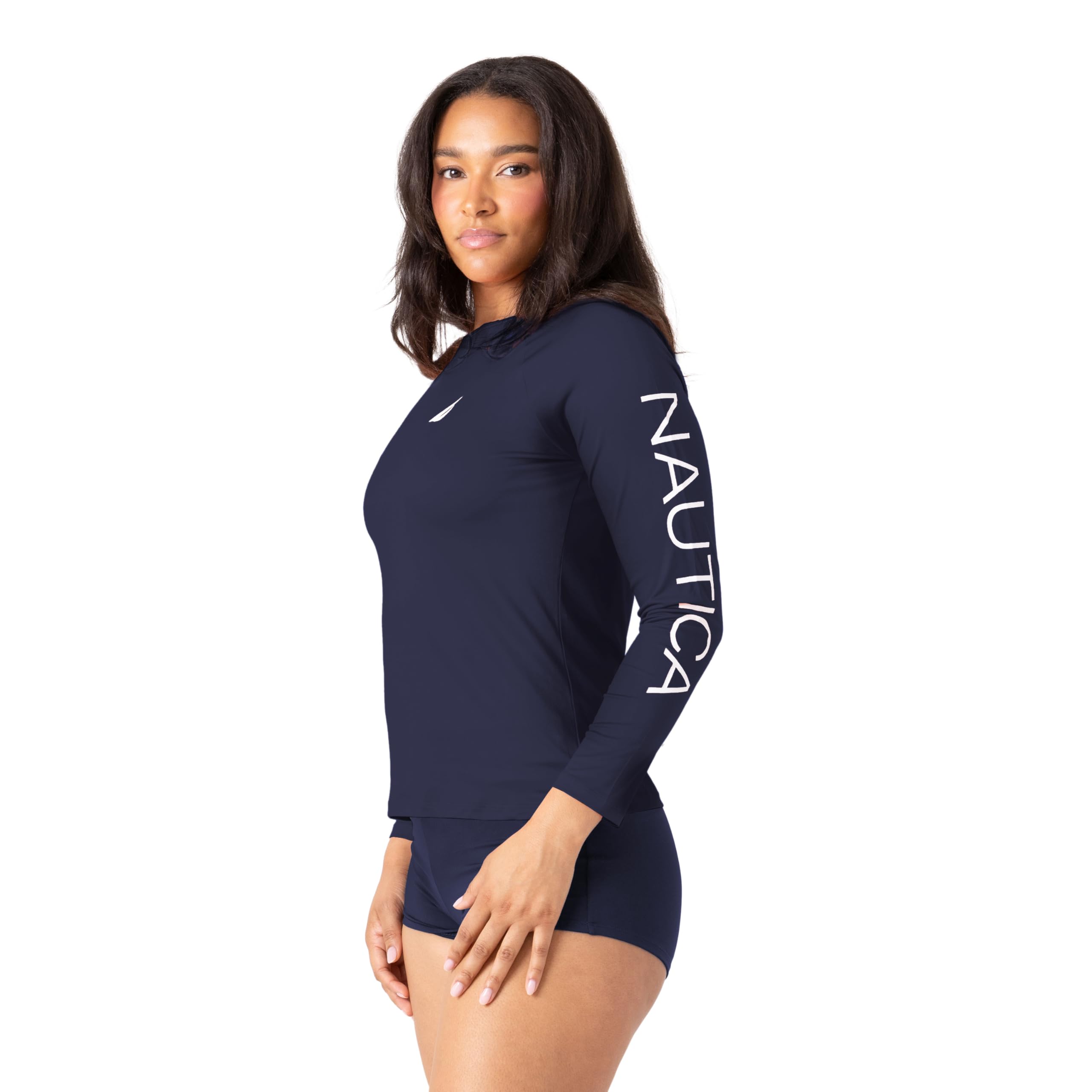Nautica Rash Guard — koszulka Kobiety Rashguard – Quick-dry, Upf Protection, Swim Shirt, Pool, Beach, Hiking, Yoga, Volleyball