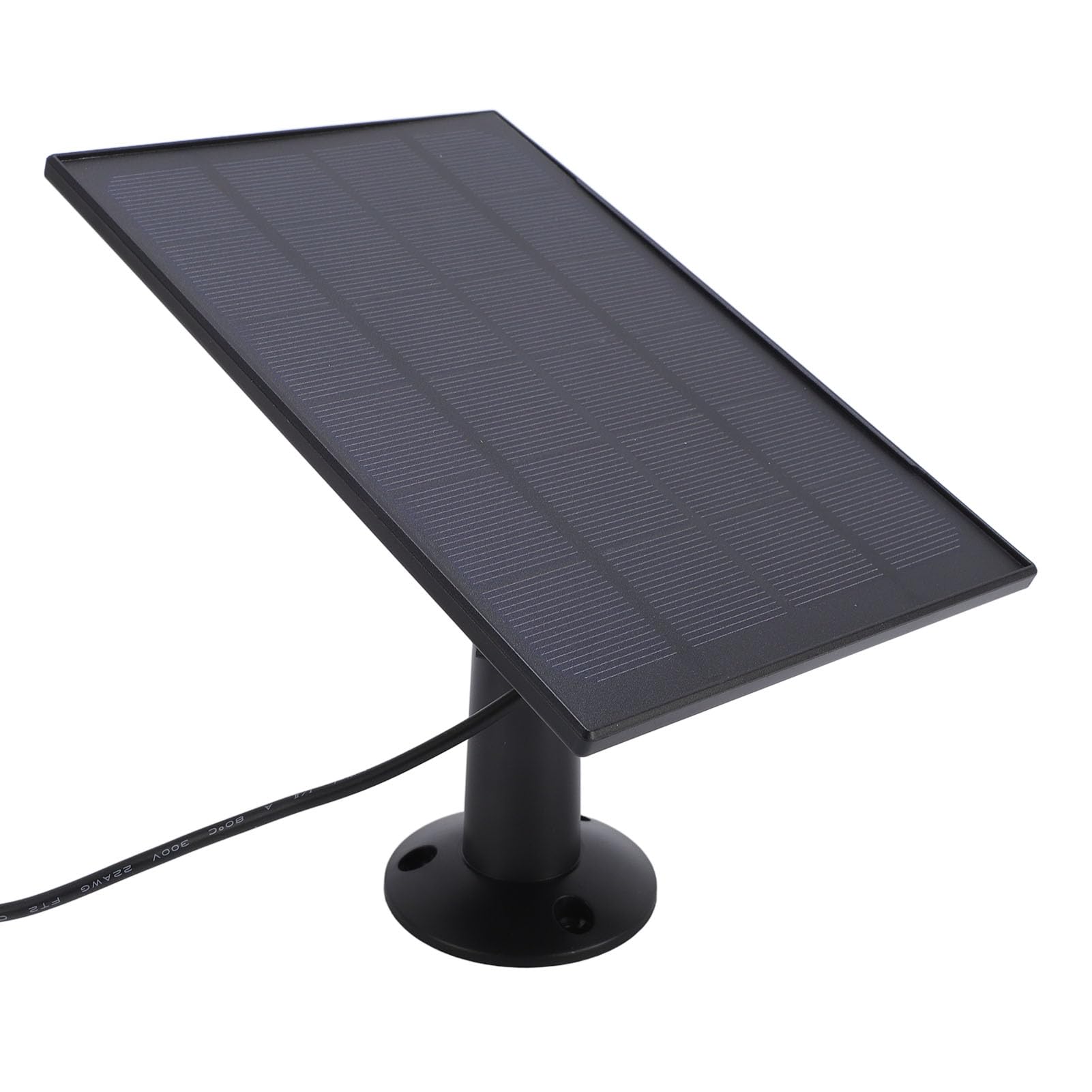 8 W Panel Słoneczny do Karmienia Ptaków, 2 na 1 Ulepszone Odporne na pogodę 360 Stopni Regulowane Panele Słoneczne USB C do Kamery Bezpieczeństwa, Kabel 9,8 Stóp (Black)