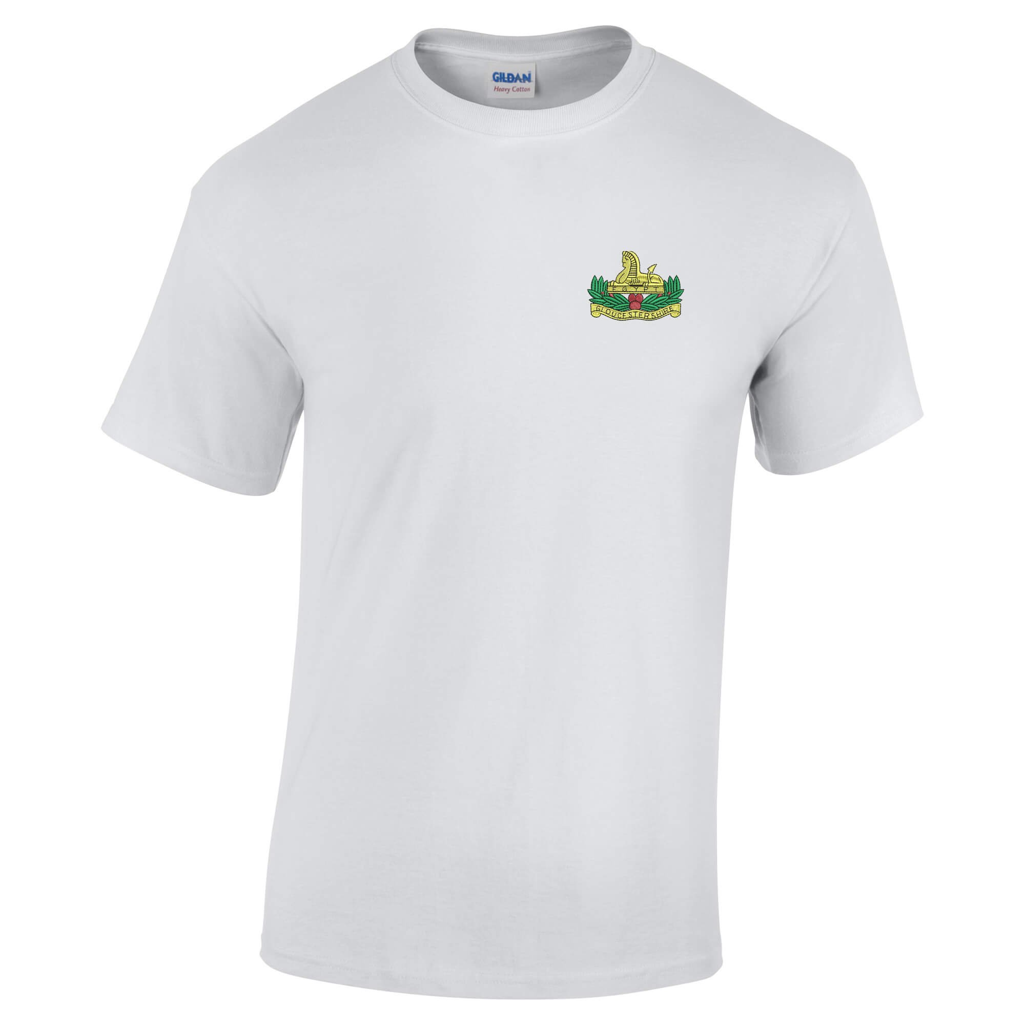 Pineapple Joe's Men's Ash Gloucestershire Regit Embroidered T-Shirt - 2X Large
