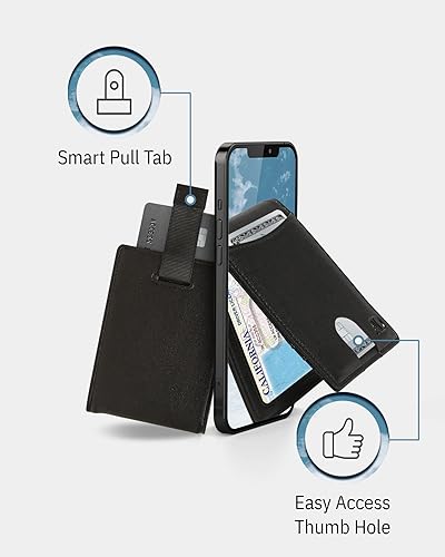 Miniatura 4 de Carteras plegables delgadas para hombre cartera delgada y minimalista con clip para dinero bolsillo frontal para tarjetas de crédito bloqueo RFID