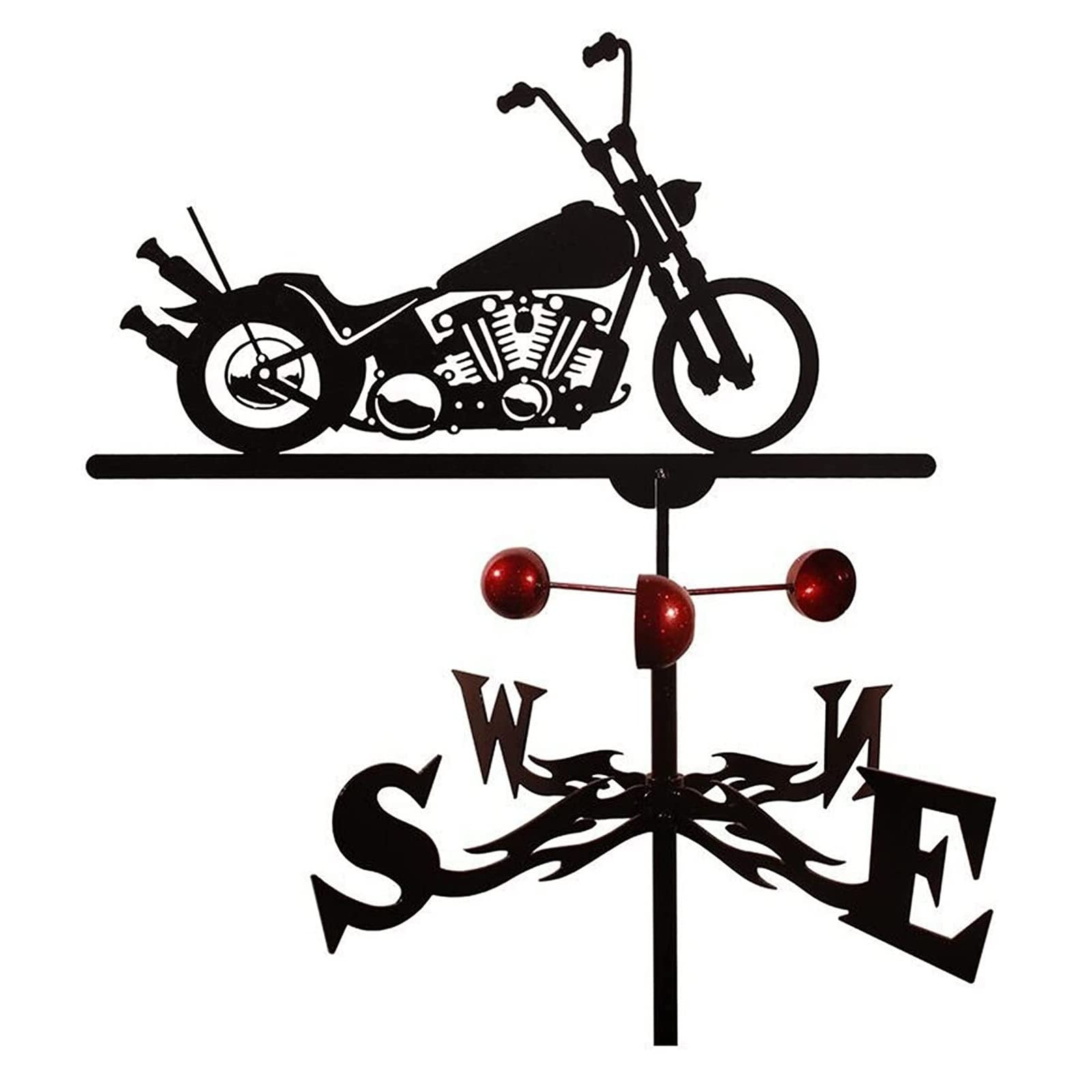 WIQUYBML Garden Wind Vanes Weather Vane Rooftop Outdoor Decoration Direction Indicator for Decoration/Motorcycle/55Cn*33Cm