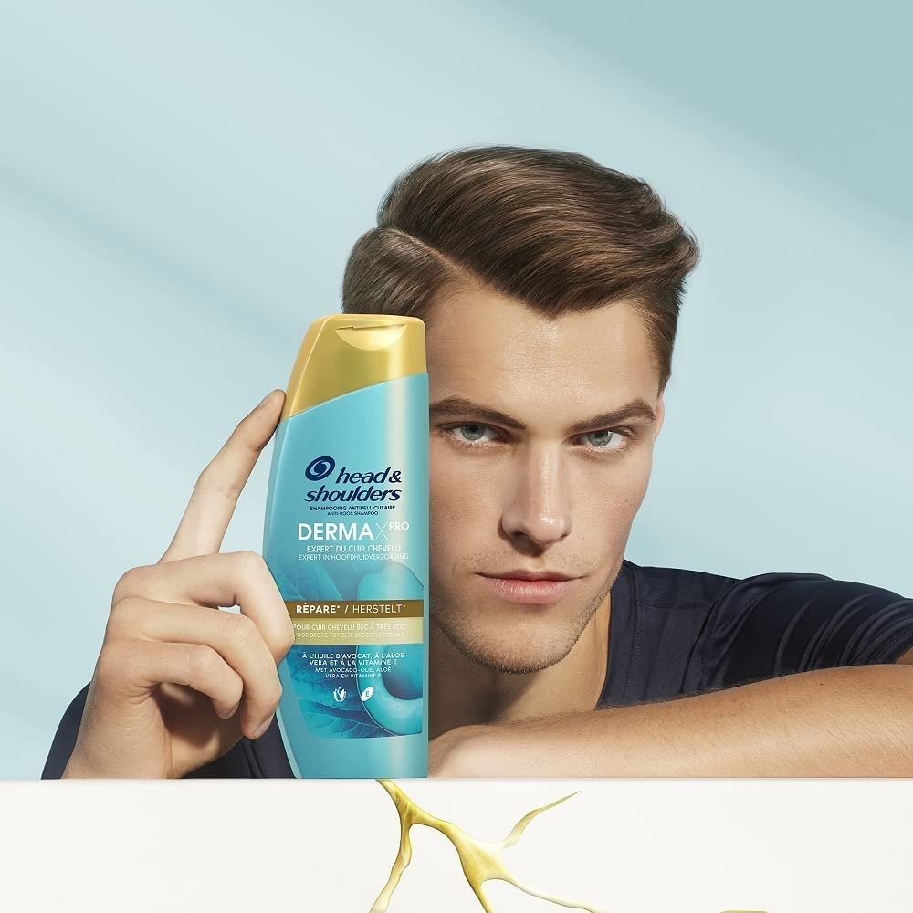 Head & Shoulders Dermaxpro - Ripara Shampoo antipellicola, per pelle Chevelu Secs a Molto Sec, lotto da 6 x 225 ml