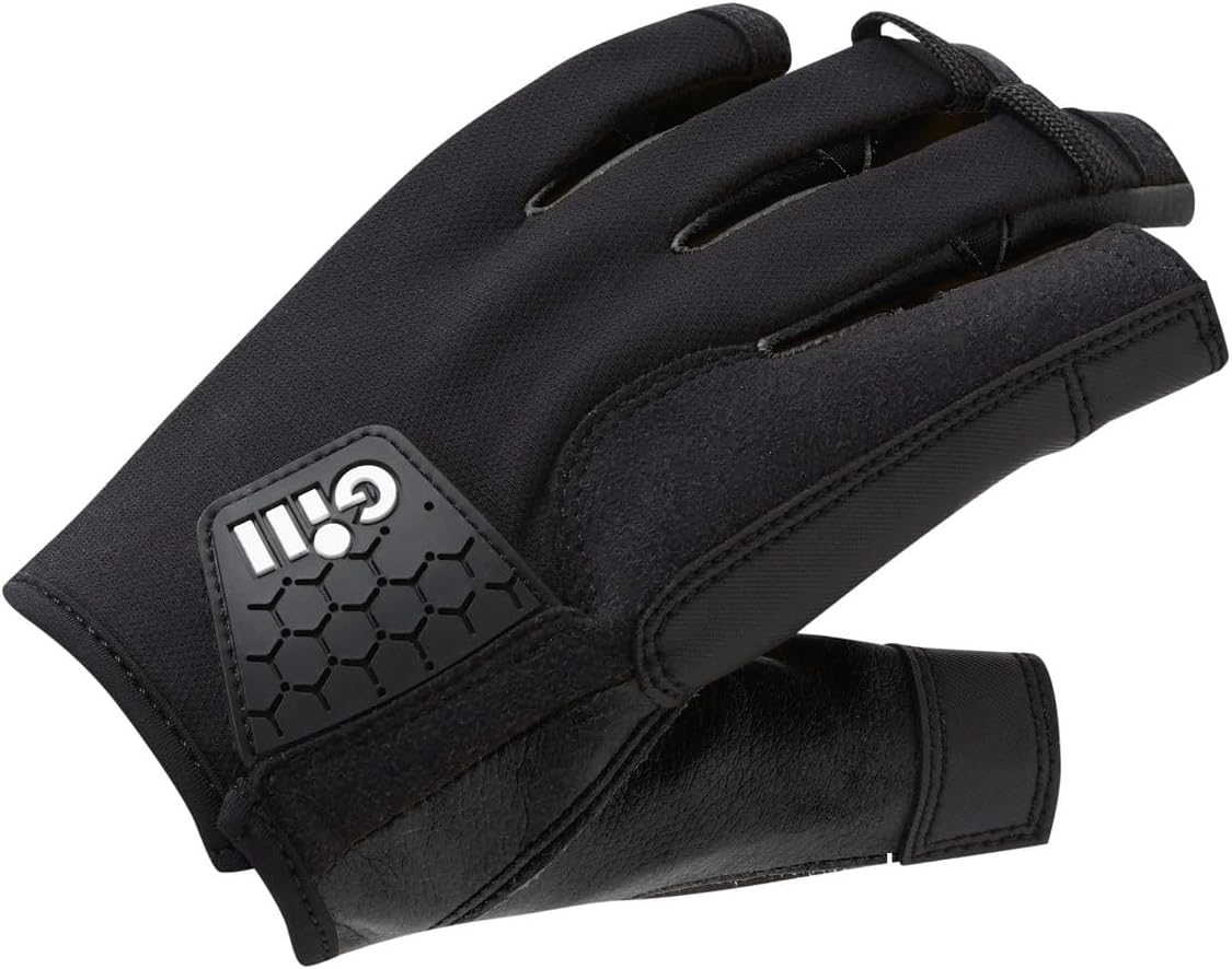 Gill Pro Sailing Gloves - Short Finger with 3/4 Length Fingers for Boating, Dinghy, SUP, Kayaking or Windsurfing