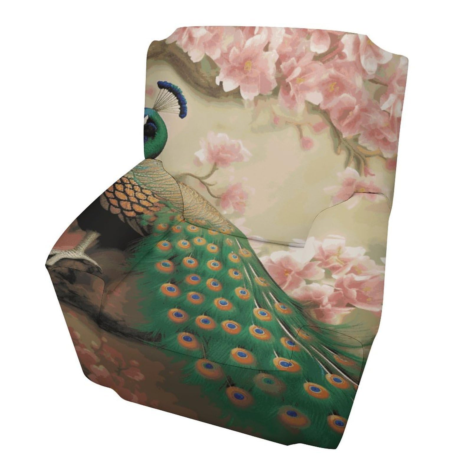 Fekiloot Style Oriental Peacock On Flower Tree Couch Cover Sofa Cover Sofa Slipcover
