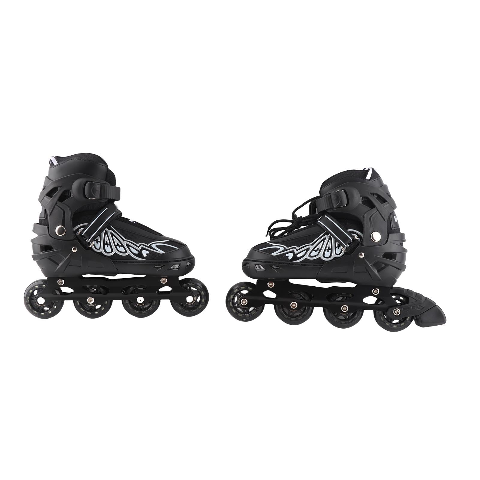 Regulowane Rolki Inline dla Dzieci, Kobiet i Mężczyzn - Potrójna Lekka Konstrukcja z Kółkami PU i łożyskami ABEC-7 - Rolki Fitness na świeżym Powietrzu do Użytku Wewnątrz i na Zewnątrz