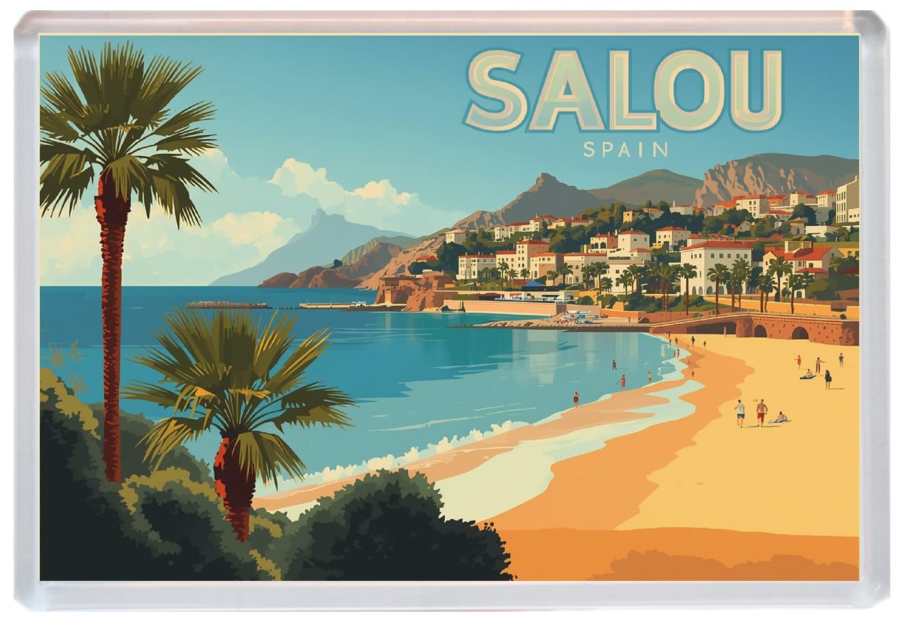 Salou - Spain - Jumbo Artistic Fridge Magnet 96 x 67mm BBSFHM3395