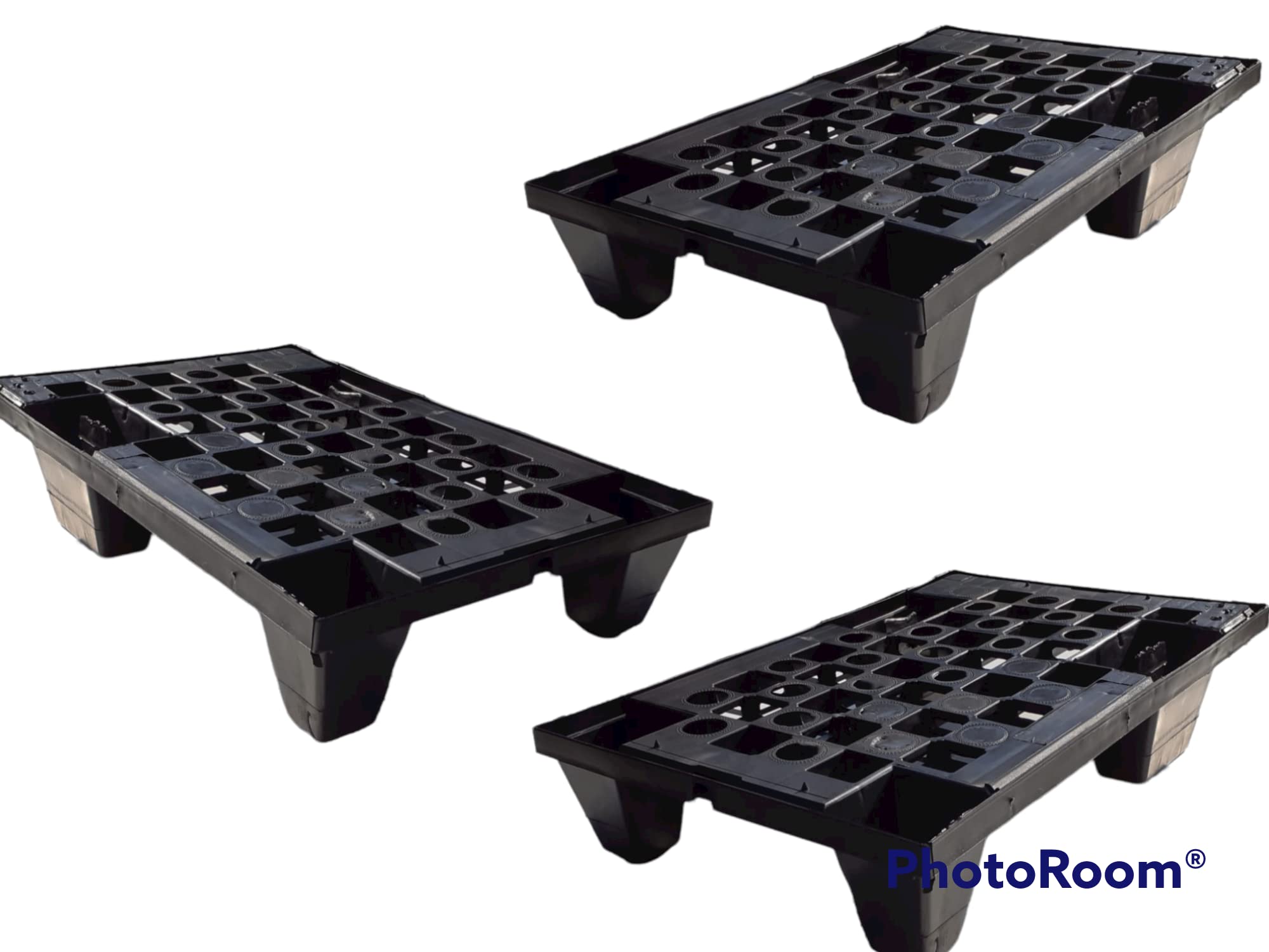 Colleoni.EU - Mini Pallet in Polipropilene - Bancale da Esterno e Interno Pedana Incastrabile e Inforcabile su 4 Lati Made in Italy ‎60x40x12 cm 1 Pezzo