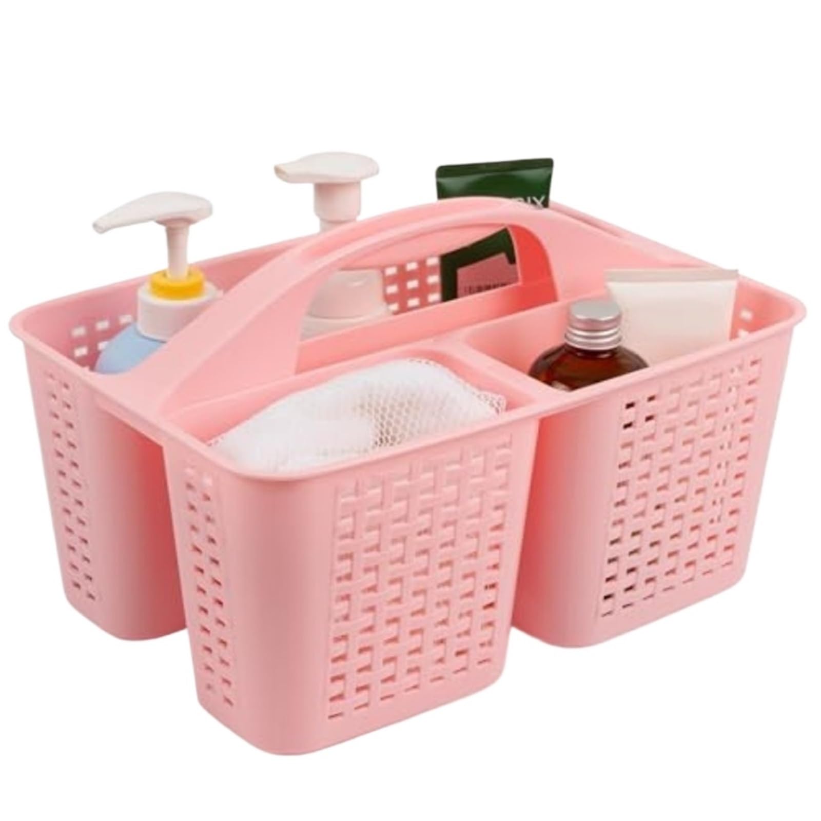 WSQHAO 2Pcs Portable Shower Caddy, Organizer With Handle, Plastic Basket for Shower(Color3)