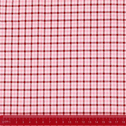 Tessuto con stampa rossa, 100% cotone, pretagliato...