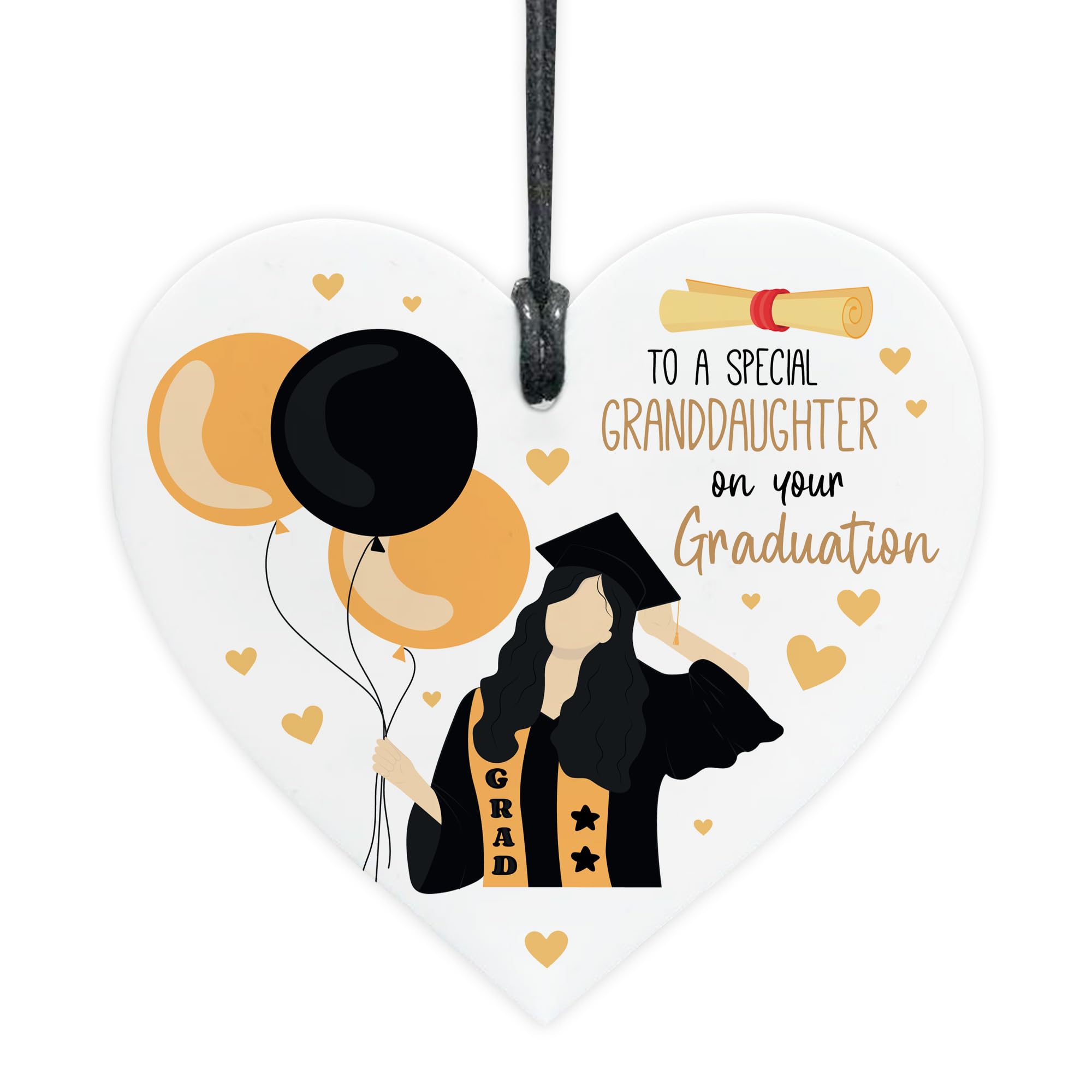 Red Ocean Graduation Gift For Granddaughter Acrylic Heart Plaque Congratulations Graduate Keepsake Gift From Grandparents University Graduation Present For Her