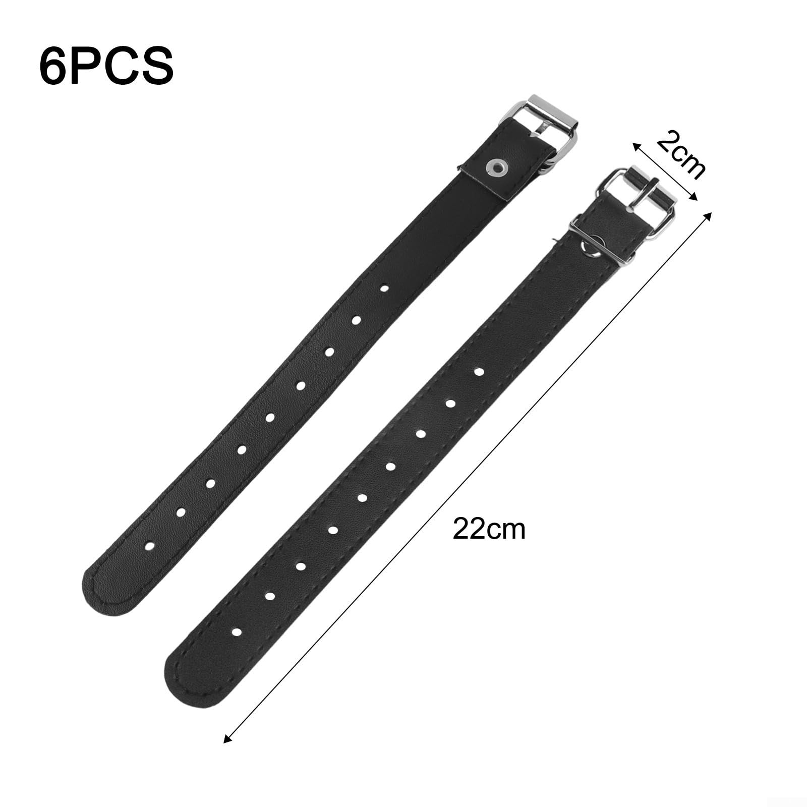 6 cinghie regolabili in pelle PU per cestino della bicicletta, 22,5 cm, per manubrio anteriore della bicicletta, cintura di carico per bambini e adulti, scatole portaoggetti e staffe per scooter,
