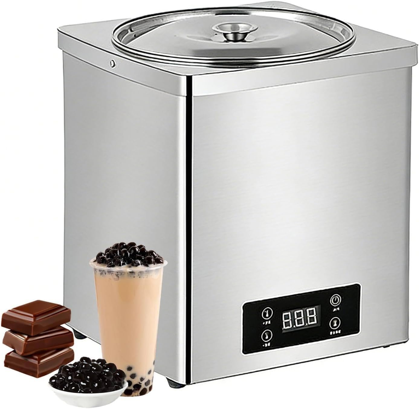 YXYLJOZ Electric Soup Warmers, Commercial Chocolate Tempering Machine, Food Warmers Buffet Server 3L/7L, Suitable Milk Tea/Sushi Shop Food Warm (3L)