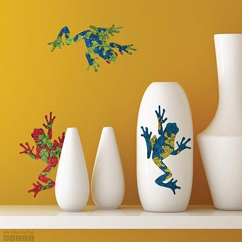 My Wonderful Walls Pegatinas de pared de rana de árbol (juego de 3 calcomanías de rana)