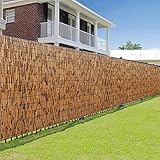 yeSQMI Natürliche Schilfzaunrolle, Sichtschutz aus Schilfrohr für den Balkon, 80% Blockierung, künstlicher Sichtschutzzaun aus Schilfrohr, UV-beständige Geländerzaunabdeckung
