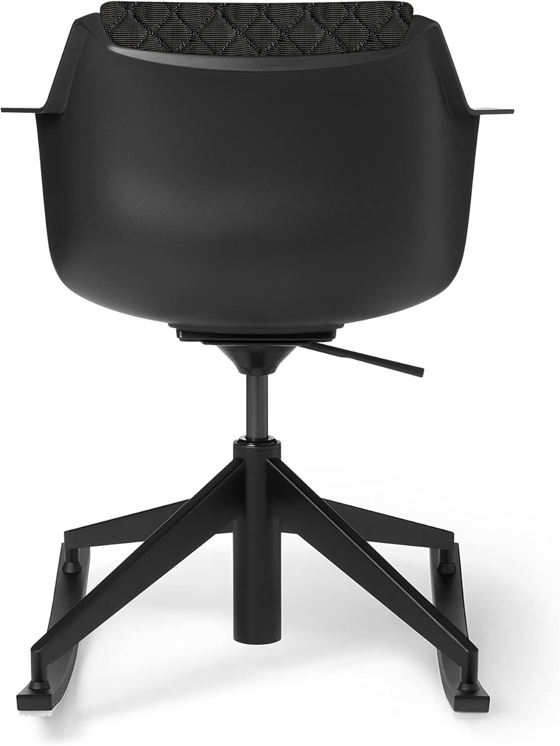 Office Master Werksy Rocker Model WY2R Black Rocker Swivel Chair with Fully Quilted Upholstery Modern Black Shell in Raven Black : Home & Kitchen