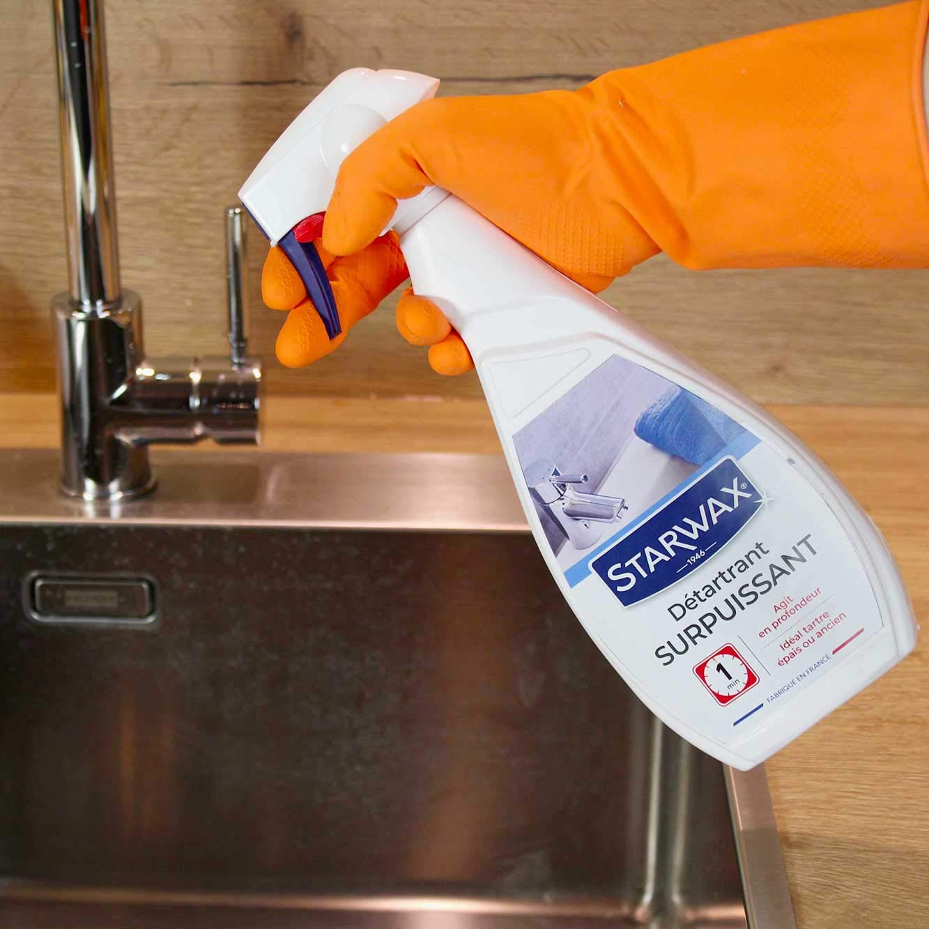 STARWAX Descalcificador para baño – 3 x 500 ml – ideal para descalcificar en profundidad las capas gruesas de piedra caliza