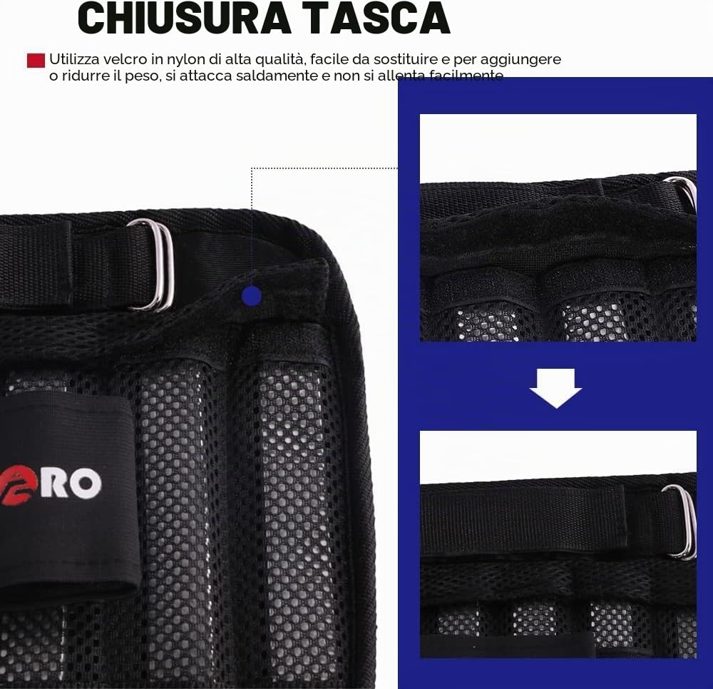 Pesi per polso e braccio, pesi regolabili per polso e caviglia, rimovibili per uomini e donne, per fitness, passeggiate, jogging, allenamento, corsa, 1 paio, confezione da 2