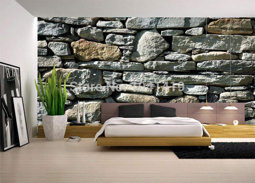 Papier peint photo 3D pierre murale 300x210 cm pour grand lé de salon