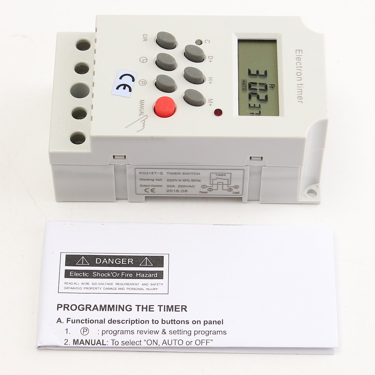 Minuterie Électronique Programmable De Ca 220V 25A De Rail De Minuterie De Digital De Digital