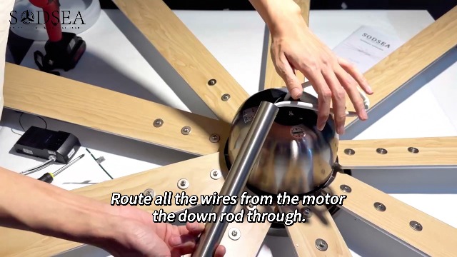 SODSEA Outdoor Ceiling Fan with Light, 72 Inch Ceiling Fan