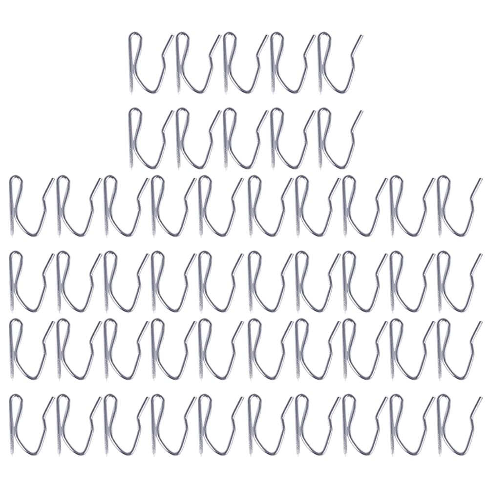 Hndhbfgrt 50Pcs Curtain Drapery Pin Hooks - Silvery