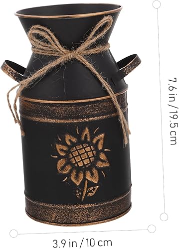 Miniatura 2 de Cabilock Florero de estilo francés, 2 unidades, decoración para Salas de Casa, jarrón de flores secas, jarrón de metal, jarrón de hierba, jarrón