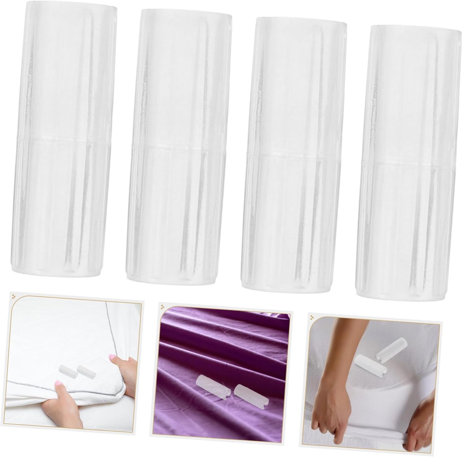 Cabilock 120pcs Bed Sheet Clips for Mattress - Sheet Fasteners for Bedding for Home Use Prevents Shifting and Bunching Transparent Design for Neat Bed Setup