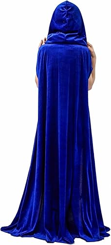 Miniatura 4 de Capa larga de terciopelo largo con capucha para mujer