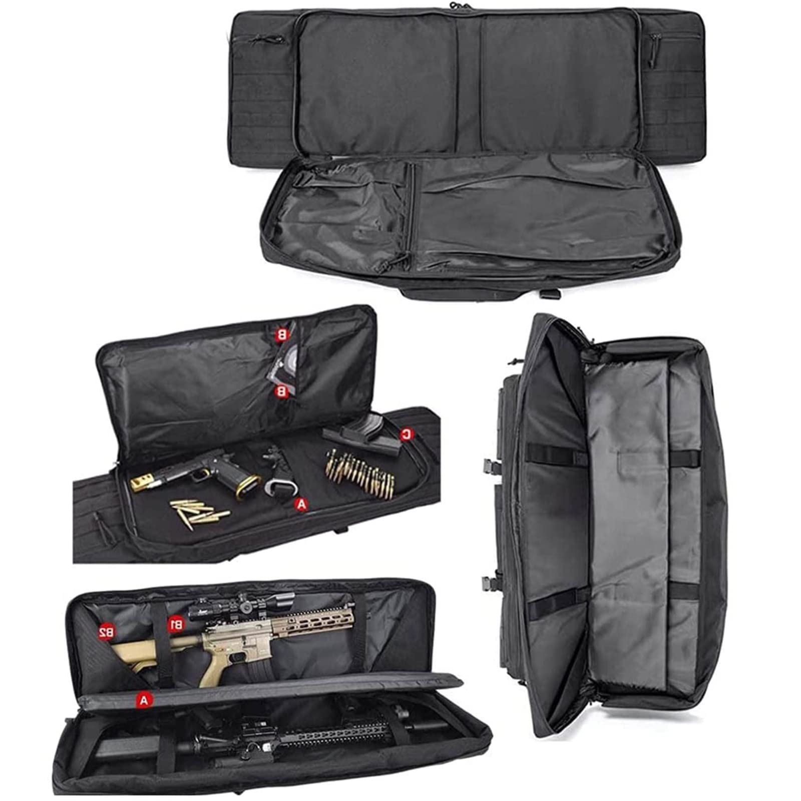 Mochila De Pistola De Rifle, Estuche Doble para Pistola Larga, Funda para Fusil Largas Estuche Escopeta con Correa De Hombro para Caza Y Pesca