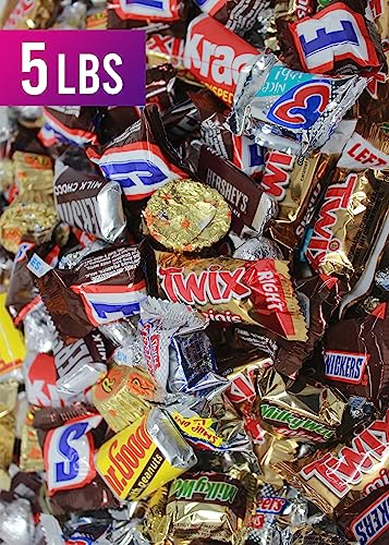 Mars Bulk Chocolate Candy Variety Mix, 5 Lbs Individually Wrapped Assorted Mini Fun Size Candy Bars M&M's, Snickers, 3 Musketeers & Milky Way For Pinata Filler And Kids Party #TOP1