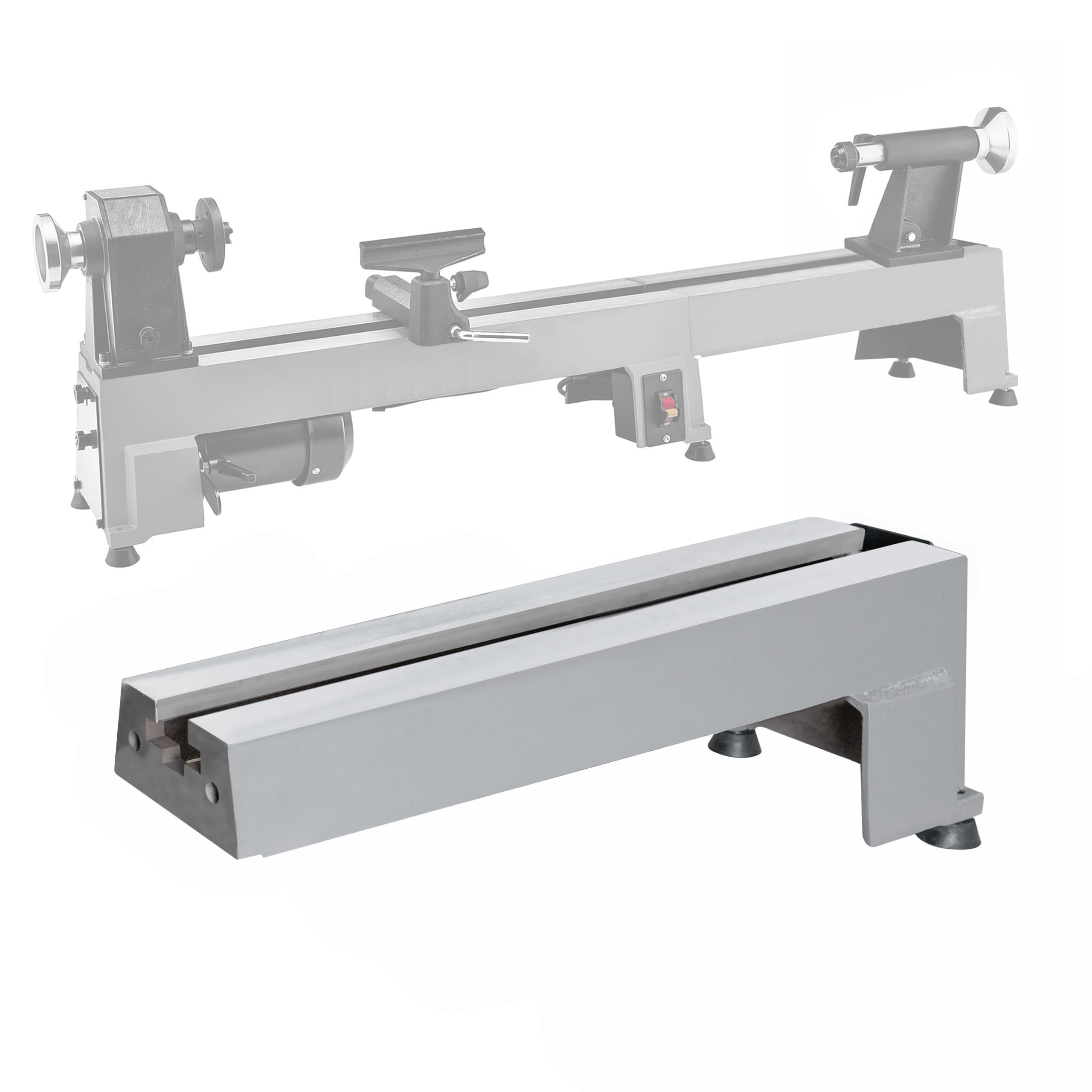 BMWOOD Extension Bed for Woodturning Lathe, Compatible with Harbor