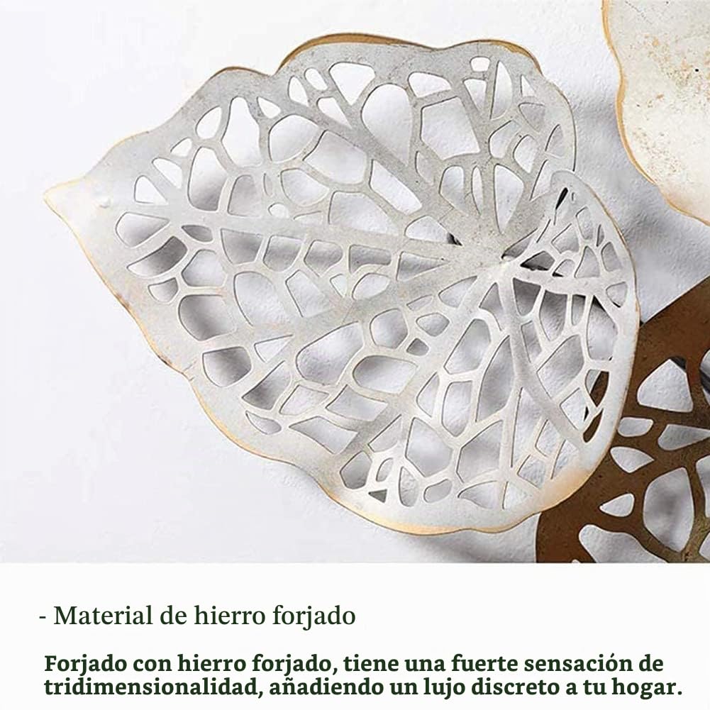 GDXFSM Decoración de Pared de Metal, 3D Decoraciones del Arte, Escultura de Metal Hierro Decoración del hogar