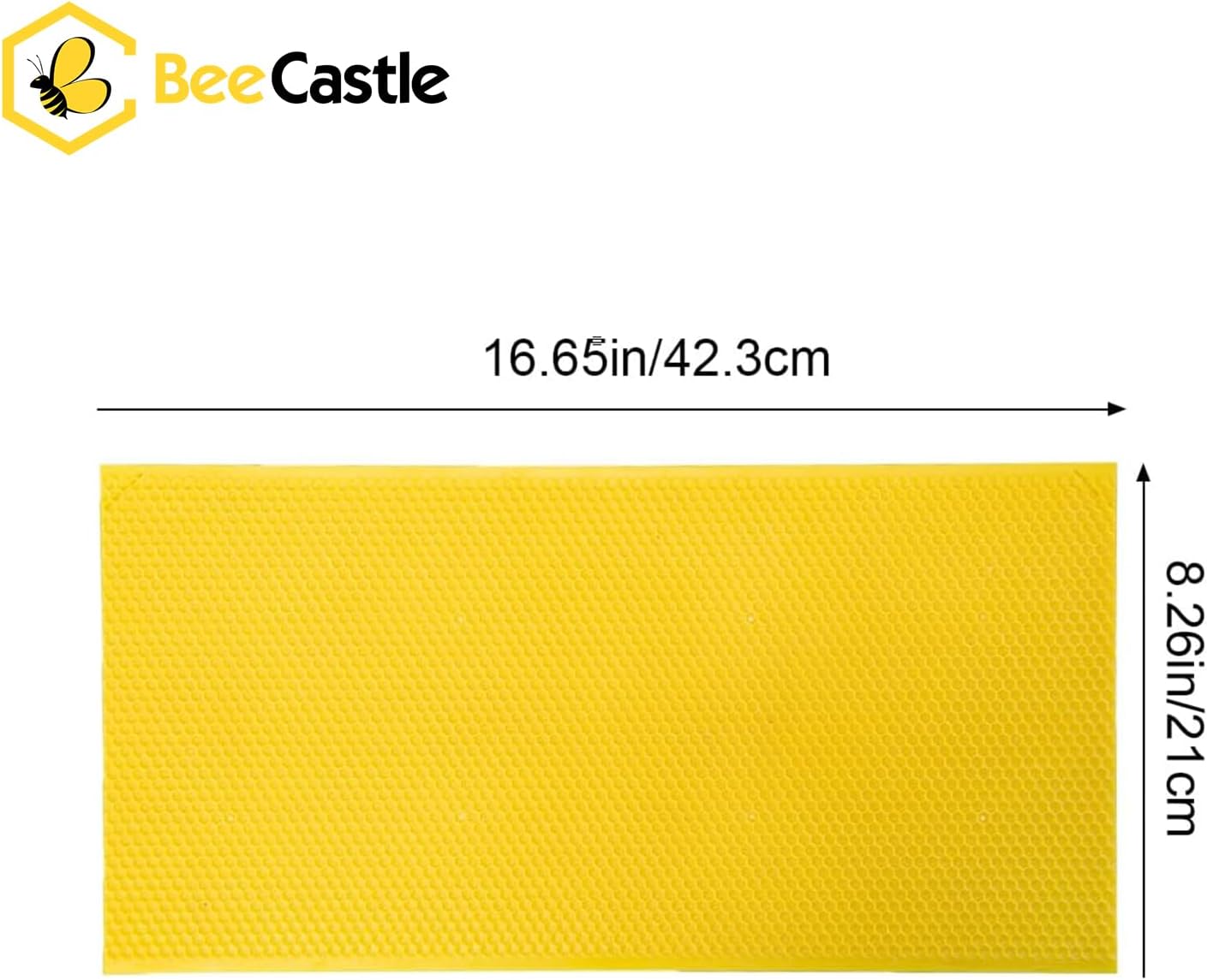 BeeCastle Yellow Beehive Wax Coated Foundation Sheet, Waxed Honey Comb Foundations for Beehives, 8-1/2-Inch Deep Beehive Frames - Image 3